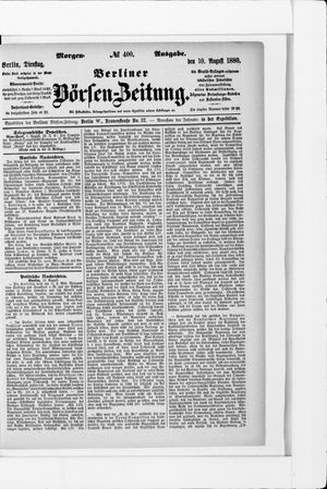 Berliner Börsen-Zeitung vom 10.08.1880