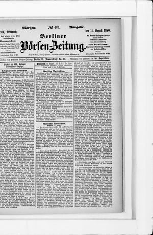 Berliner Börsen-Zeitung vom 11.08.1880