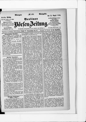 Berliner Börsen-Zeitung vom 13.08.1880