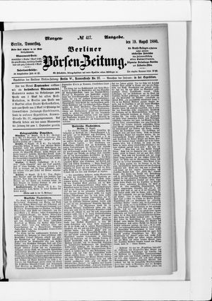 Berliner Börsen-Zeitung vom 19.08.1880