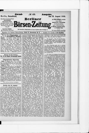 Berliner Börsen-Zeitung vom 21.08.1880