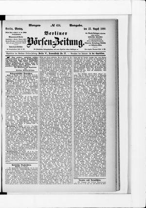 Berliner Börsen-Zeitung on Aug 23, 1880