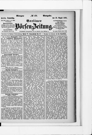 Berliner Börsen-Zeitung vom 26.08.1880