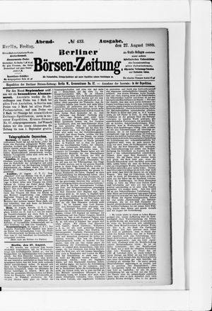 Berliner Börsen-Zeitung vom 27.08.1880