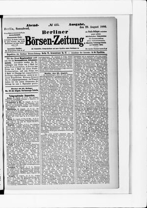 Berliner Börsen-Zeitung vom 28.08.1880