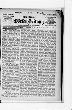 Berliner Börsen-Zeitung on Sep 2, 1880