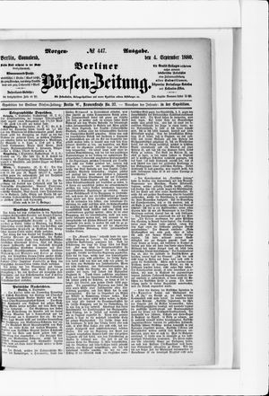 Berliner Börsen-Zeitung on Sep 4, 1880