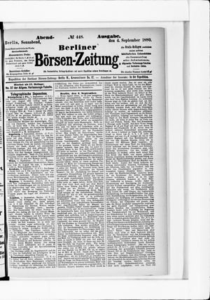 Berliner Börsen-Zeitung on Sep 4, 1880