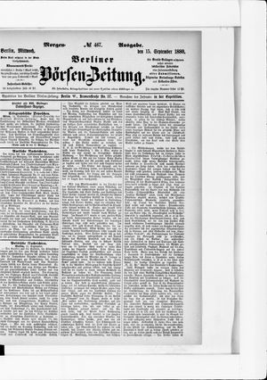Berliner Börsen-Zeitung vom 15.09.1880