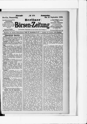 Berliner Börsen-Zeitung vom 16.09.1880