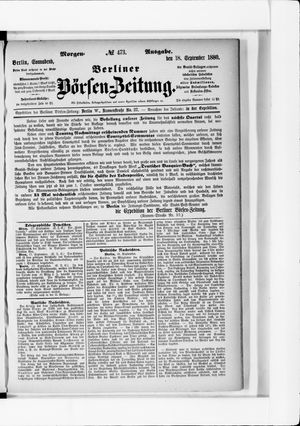 Berliner Börsen-Zeitung vom 18.09.1880