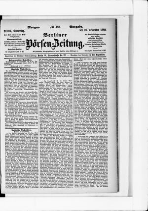 Berliner Börsen-Zeitung vom 23.09.1880