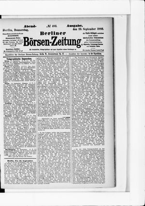 Berliner Börsen-Zeitung vom 23.09.1880