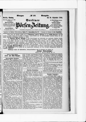 Berliner Börsen-Zeitung vom 26.09.1880