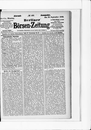 Berliner Börsen-Zeitung on Sep 28, 1880