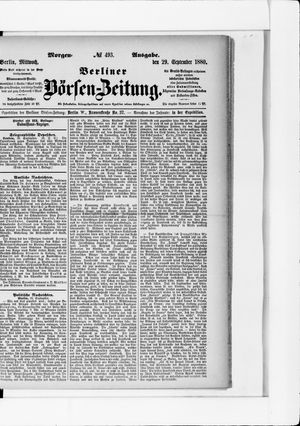Berliner Börsen-Zeitung on Sep 29, 1880