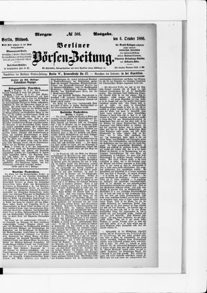 Berliner Börsen-Zeitung vom 06.10.1880