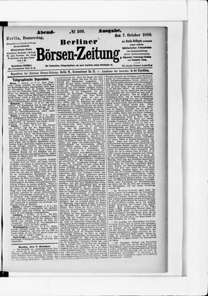 Berliner Börsen-Zeitung on Oct 7, 1880