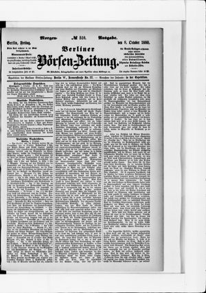Berliner Börsen-Zeitung vom 08.10.1880