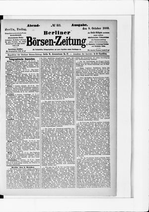 Berliner Börsen-Zeitung vom 08.10.1880