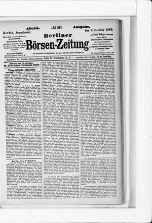 Berliner Börsen-Zeitung vom 09.10.1880