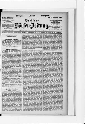 Berliner Börsen-Zeitung vom 13.10.1880