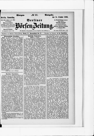 Berliner Börsen-Zeitung on Oct 14, 1880