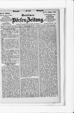 Berliner Börsen-Zeitung vom 18.10.1880