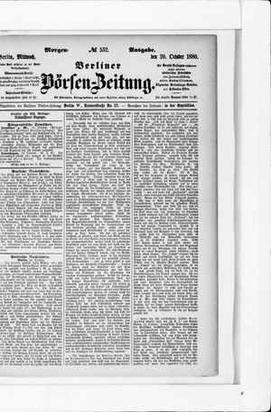 Berliner Börsen-Zeitung on Oct 20, 1880