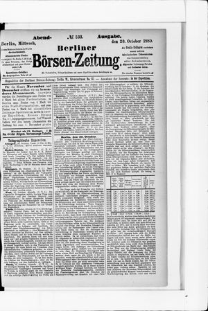 Berliner Börsen-Zeitung on Oct 20, 1880