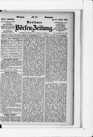 Berliner Börsen-Zeitung vom 23.10.1880