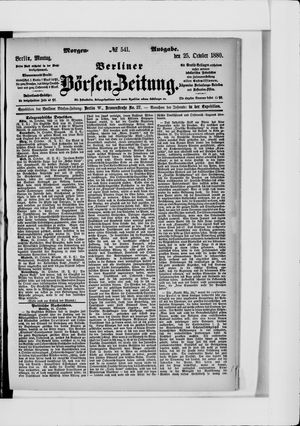 Berliner Börsen-Zeitung vom 25.10.1880