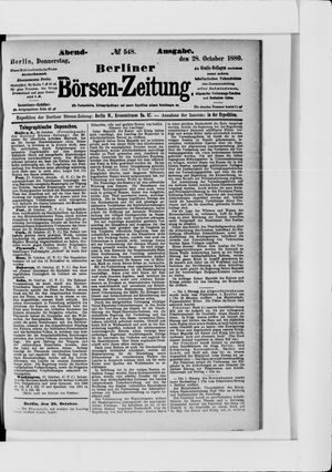 Berliner Börsen-Zeitung vom 28.10.1880