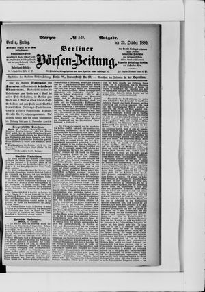Berliner Börsen-Zeitung vom 29.10.1880
