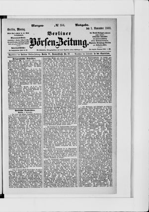 Berliner Börsen-Zeitung on Nov 1, 1880