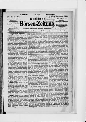 Berliner Börsen-Zeitung vom 01.11.1880