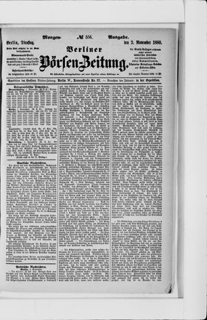 Berliner Börsen-Zeitung vom 02.11.1880