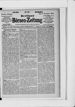 Berliner Börsen-Zeitung on Nov 5, 1880