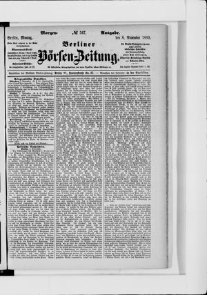 Berliner Börsen-Zeitung vom 08.11.1880