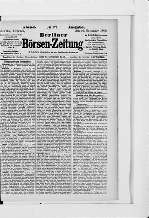 Berliner Börsen-Zeitung on Nov 10, 1880