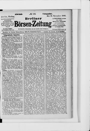 Berliner Börsen-Zeitung vom 12.11.1880