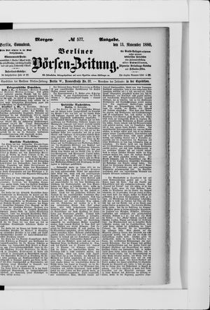 Berliner Börsen-Zeitung vom 13.11.1880