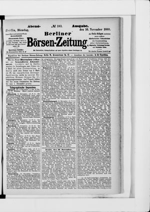 Berliner Börsen-Zeitung vom 16.11.1880