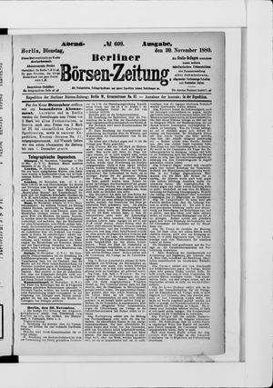 Berliner Börsen-Zeitung vom 30.11.1880