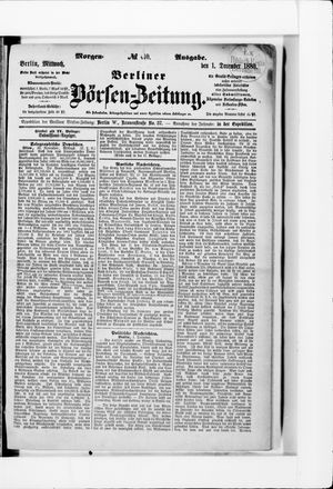 Berliner Börsen-Zeitung vom 01.12.1880