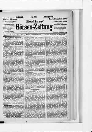 Berliner Börsen-Zeitung vom 01.12.1880