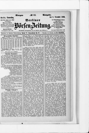 Berliner Börsen-Zeitung on Dec 2, 1880