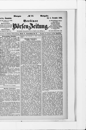 Berliner Börsen-Zeitung on Dec 4, 1880