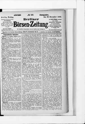 Berliner Börsen-Zeitung vom 10.12.1880