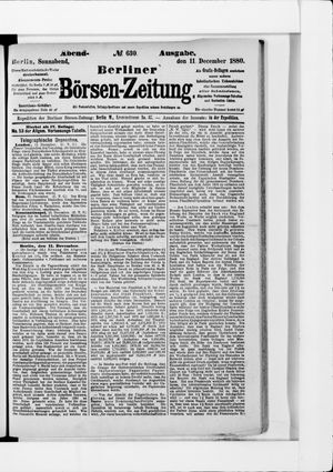 Berliner Börsen-Zeitung vom 11.12.1880